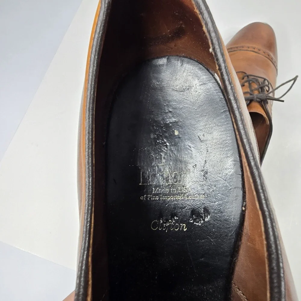 Allen Edmonds‎ Clifton Leather 9 D Brown Cap Toe Oxford Dress Shoes